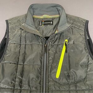 Smartwool Smartloft Men’s Insulated Full Zip Wool Blend Vest Size M Black/Grey